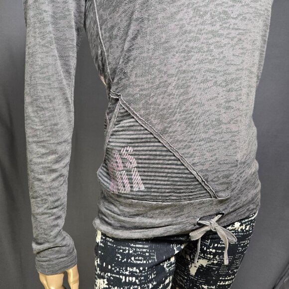 Y2K Joshua Perets Grey Pink Fitted Hoodie Size M Emo Scene Indie Sleaze 2000s - Picture 7 of 9